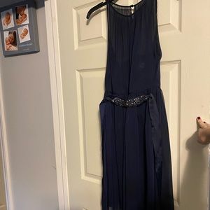 Dark blue evening dress